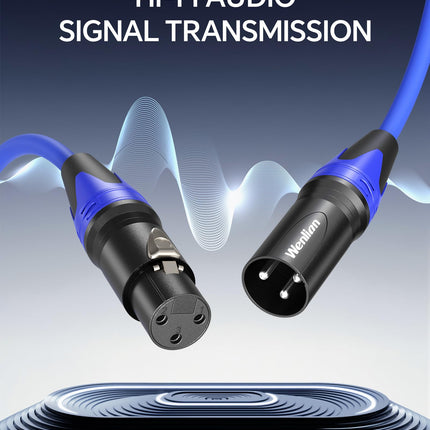 XLR Cable 4.9ft 2-Pack Male to Female Balanced Microphone Cord for Speakers