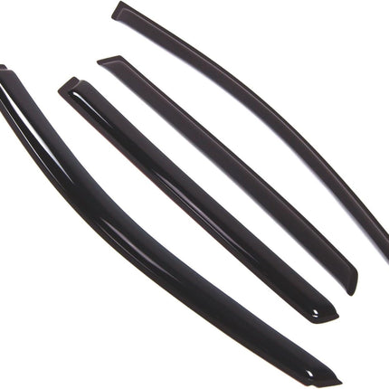 Tuningpros WD2-488 Dark Smoke 4 Pcs Set Window Visor (Outside Mount) Deflector Rain Guard Compatible with 2003-2014 Volvo XC90