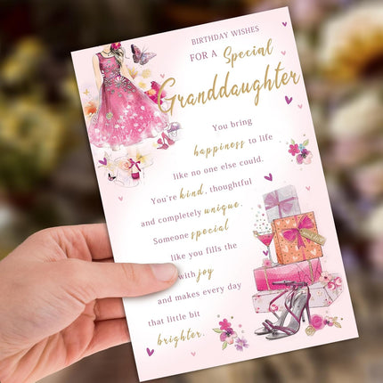 Granddaughter Birthday Card, Happy Birthday Card Gifts for Granddaughter, Birthday Gifts for Granddaughter