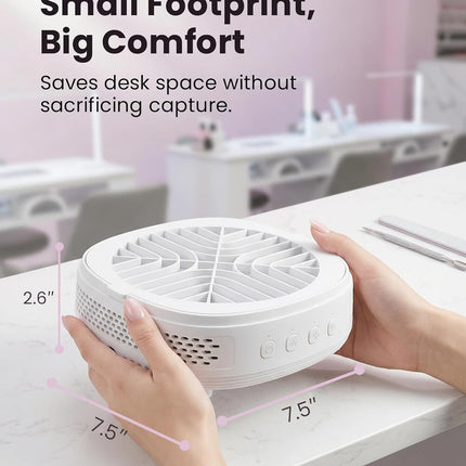 Nail Dust Collector, Professional Vacuum Fan for Nail Tech, Quiet & Compact Dust Extractor for Nail Drill, Must-Have Portable Accessory for DIY Artists