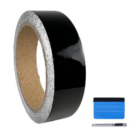High Gloss Black Vinyl for Chrome Delete Window & Door Trim 2" x30ft
