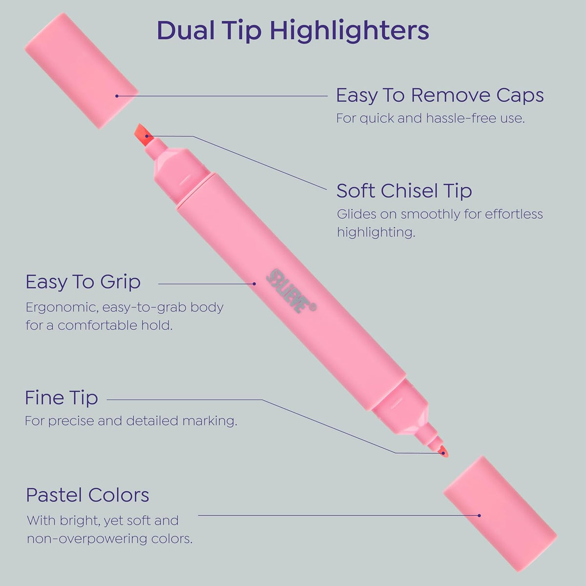 Aesthetic Pastel Dual Tip No Bleed Highlighters for Bible and Journaling - photo 4