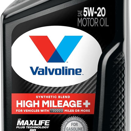 Valvoline High Mileage 150K with Maxlife Plus Technology 5W-20 Motor Oil 1 Quart