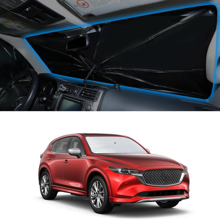 Windshield Sun Shade Umbrella Custom Fit for 2017-2026 Mazda CX5 CX-5 Accessories Front Window Sunshade Shield Blocker Keeps Car Cool