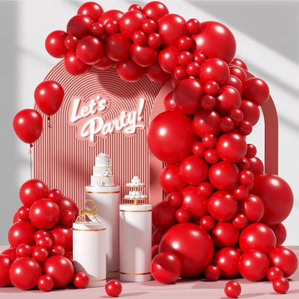 122pcs Burgundy Maroon Latex Balloons in 18 12 10 5 inches