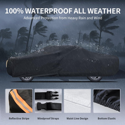 Ram 2500/3500 Truck Cover Custom Fit 2019-2026 Crew/Mega Cab Short Bed(6.4') with Door Zipper, 10 Layers Outdoor Heavy Pickup Truck Cover Waterproof All Weather, Wind Dust Sun Protector.