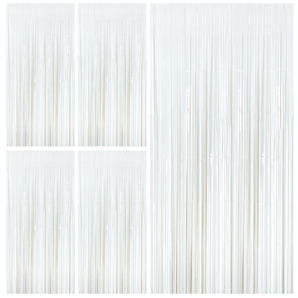 Tinsel Foil Fringe Curtains Wavy Backdrop for Parties Sparkle Metallic Wavy Foil Fringe Backdrop Curtain for Party Decorations Photo Booth Props for Birthday Graduation Wedding