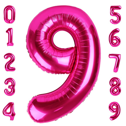 Number Balloons 5 Balloon Blue Birthday Decorations for Men Party, 40 Inch