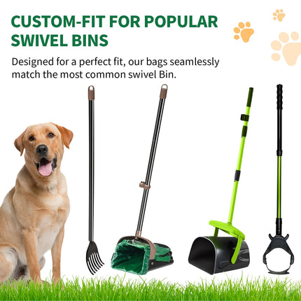 125 Pack Large Dog Poop Bags for Swivel Bin Pooper Scooper