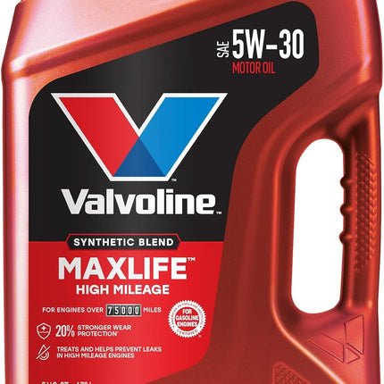 Valvoline MaxLife High Mileage 5W-30 Synthetic Blend Motor Oil 5 Quart