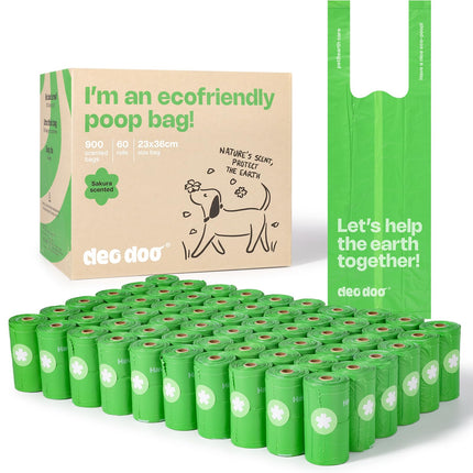 Dog Poop Bags with Handles, Large Size, 240 Bags, Unscented