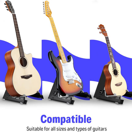 Donner Folding Guitar Stand A-frame, Acoustic Electric Guitar Stands Floor for Mandolin, Banjo, Ukulele, DS-2 (2 packs)