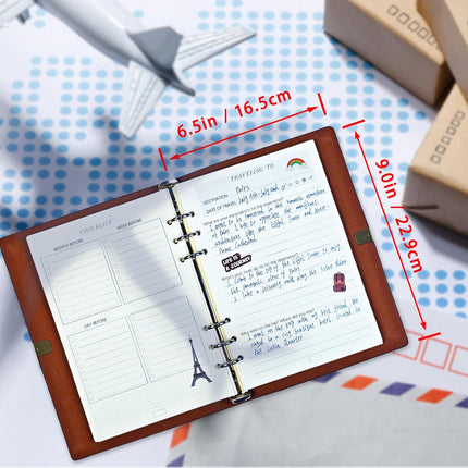 Travel Journal for Women Men and Couples, Leather Travel Notebook with Prompts, Travel Memory Book & Adventure Book (Blue)