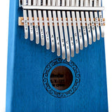 Kalimba Thumb Piano, Portable 17 Keys Mbira Finger Piano with Tune Hammer and Instruction, Musical Instruments Gift for Adult Beginners Professional(Blue)