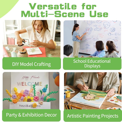 4 Pack Foam Board 24"x36", 0.23 Inch Thickness Poster Board, Double-Sided Acid-Free Foam Core Board, Large Lightweight Polystyrene Board for Painting, Display, Craft & School Projects, White