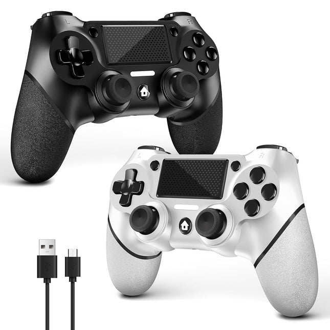 Wireless Game Controller with Non-Slip Grip and 3.5mm Audio Jack