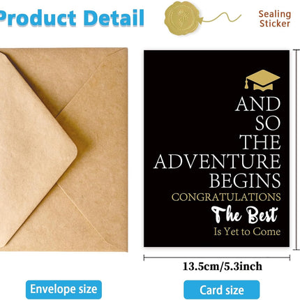 Inspirational Graduation Card for Son Daughter Grandson Granddaughter, High School & College Graduation Gift for Him and Her, Congratulations Card