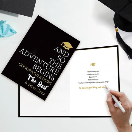 Inspirational Graduation Card for Son Daughter Grandson Granddaughter, High School & College Graduation Gift for Him and Her, Congratulations Card