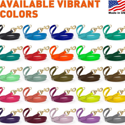 Viper Biothane K9 Working Dog Leash Waterproof Lead for Tracking Training Schutzhund Odor-Proof Long Line with Solid Brass Snap for Puppy Medium and Large Dogs 6ft, Black