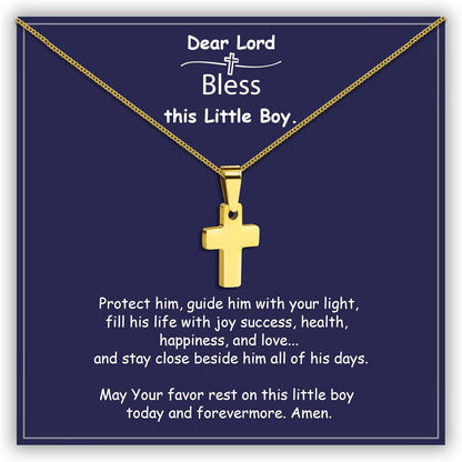 Cross Necklace as Easter Basket Stuffers First Communion Gifts for Toddler Kids Teen Boys Girl, Mustard Seed Jewelry as