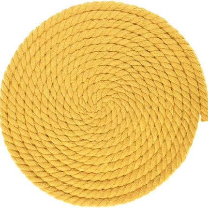 Super Soft 3 Strand Twisted Cotton Rope (Gold, 1/4 Inch x 10 Feet)