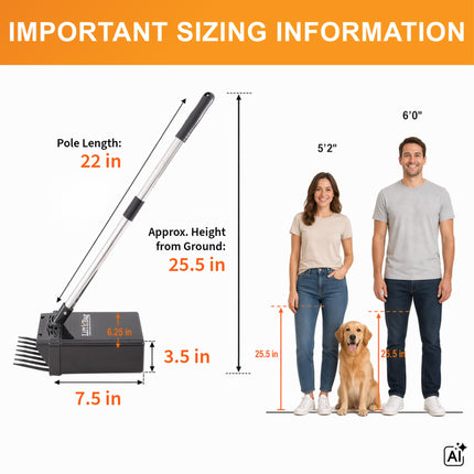 Lift N' Bag Dog Pooper Scooper with 22" Pole, 15 Bags