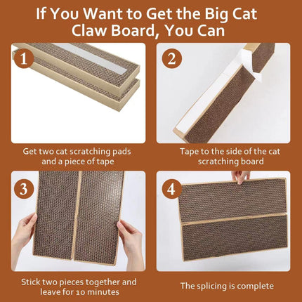 Splicing Cat Scratch Pad: Cat Scratchers for Indoor Cats and Kitten, 2 Pack Cat Scratching Pad, Cat Scratcher Cardboard, Scratching Pad, Premium Scratch from Cats, Double-Sided Design