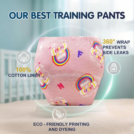 Upairy Training Pants for Boys Girls,Toddler Potty Training Underwear,Leakproof Reusable Kid Confident Panties,Children's Potty Underwear 100% Cotton for 2T-6T(10PCS,M)