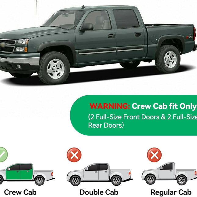 In-Channel Smoke Rain Guards for Select Crew Cab Trucks