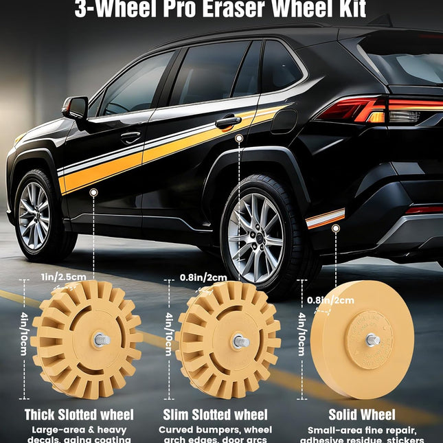Eraser Wheel Decal Remover Tool Kit for Car, Truck & RV