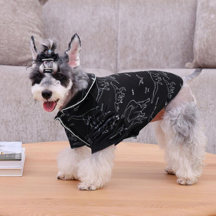 CuteBone Two-Leg Velvet Pet Pajamas Girl Dog Clothes - Soft, Cozy, and Stretchy Boy Pjs for Small, Medium Dogs and Cats Winter Sleepwear Apparel LTP08L