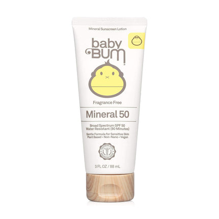 Baby Bum Mineral Sunscreen Lotion SPF 50 Fragrance Free -- 3 fl oz