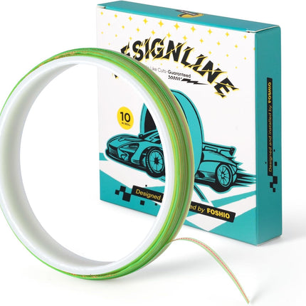 FOSHIO Knife Less Cutting Tape 32.8FT/10M, Design Line Vinyl Wrap Tape for Automotive Wrapping, Decals & Graphics - No Blade Safe Trim Tool, 4 mm x 10 m