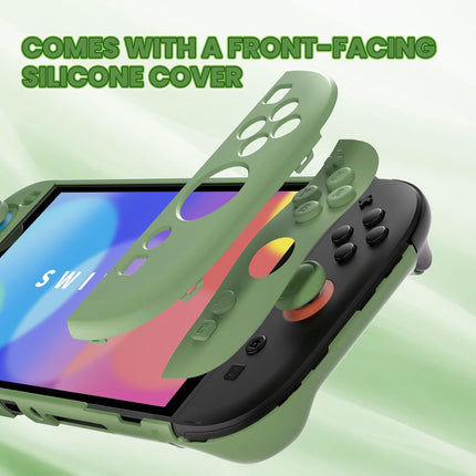 PlayVital Protective Case for Nintendo Switch 2 - Cute Dockable Hard Case Shell for Switch 2 with Thumb Grip & Sticker & Button Caps, Anti-Scratch & Shockproof Cover Skin - Matcha Green