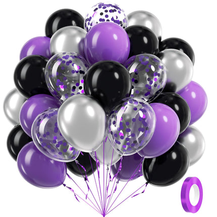 60pcs Purple Balloons 12inch with Metallic Pastel Dark Purple Balloons