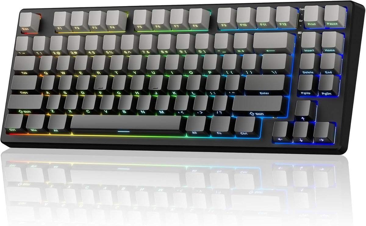 Wireless Mechanical Gaming Keyboard, 75% Layout with RGB Backlit, Custom Hot Swappable, Creamy Sound - photo 2