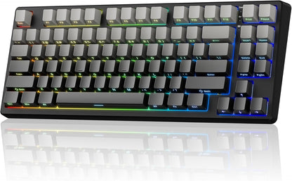 Wireless Mechanical Gaming Keyboard, 75% Layout with RGB Backlit, Custom Hot Swappable, Creamy Sound - photo 2