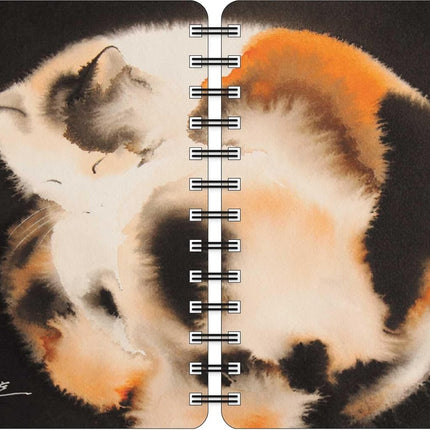 The Artful Cat 2027 Weekly Planner Calendar: Brush and Ink Watercolor Paintings