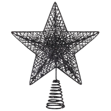 Christmas Tree Toppers Xmas Glitter Gold Hollow Star Treetop Topper