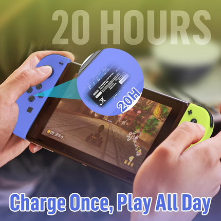 FAREMOCI Switch Controllers,Wireless Joy Remote cons with Hall Effect Joystick No Drift Controles Compatible with Switch 1 OLED Lite,HD Rumble Gyro Motion,Wake Up,No NFC,Blue Yellow