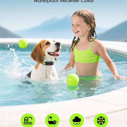 Vibrating Dog Training Collar with Remote, No Shock, Beep and Vibration Only, 3300FT Long Range, Waterproof Rechargeable, Safety Lock, No Prongs, for Small Medium Large Dogs