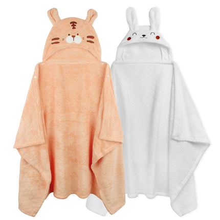 Toddler Bath Towel Hooded Kids Towels Baby Bath Towels for Boy Girl 0-5 Year, 2-Pack Thick Absorbent Toddler Towels with Hood Kids Bath Towel, Large 50''x32'' Baby Hooded Towel for Kids