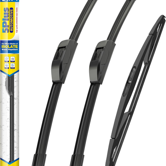 Isolate 2-in-1 Water Repellent Windshield Wiper Blades - 3 Pieces
