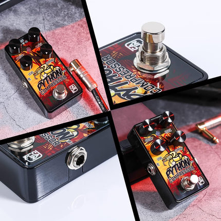 Caline Mini Guitar Compressor Pedal G Series G012 Pure Analog Compression Effect Guitar Pedal for Electric Guitar True Bypass Design