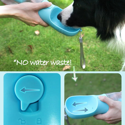 3-in-1 Portable Dog Water Bottle with Treat Container, 10oz