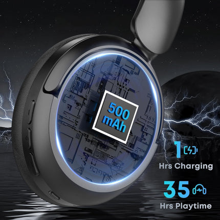 Audífonos Bluetooth, audífonos over ear con cancelación activa de ruido híbrida