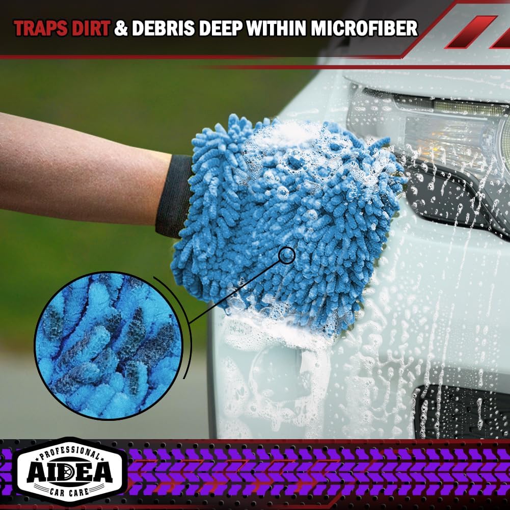 Scratch-Free Chenille Microfiber Car Wash Mitt - photo 5