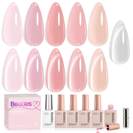 Jelly Gel Nail Polish Set, 6 Colors