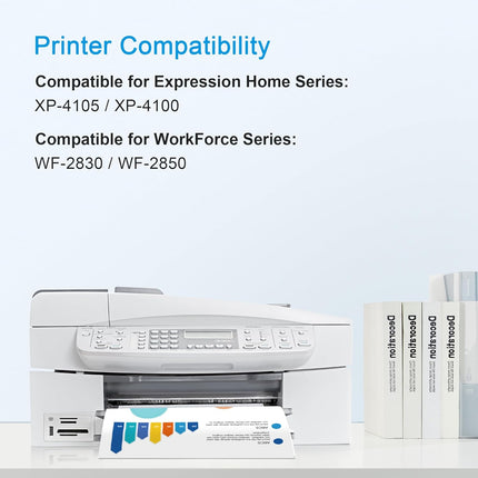 212XL High Capacity Remanufactured for Epson 212 Ink Cartridges Combo 4 Pack 212XL T212XL T212 Work with Epson XP-4100 XP-4105 WF-2850 WF-2830 Printer, New Upgraded Chips (Black Cyan Magenta Yellow)