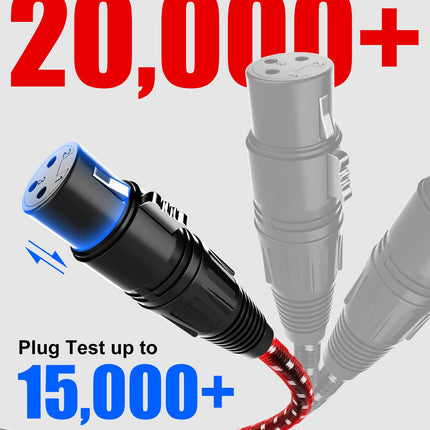 XLR Cables 3ft 2 Pack,Short Microphone Cable OFC Noise Reduction